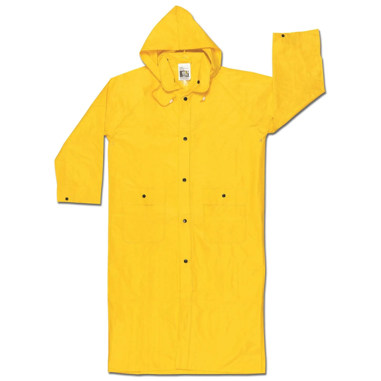 300CL MCR Wizard,.28mm,PVC/nylon/PVC,Flame Retardant,Coat W/Detach Hood,Yellow