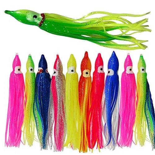 4" Tuna Tail Skirts 5 Pack