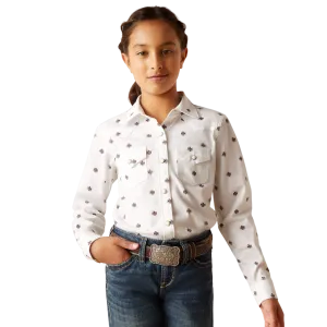 Ariat Girl's White Thunderbird Shirt