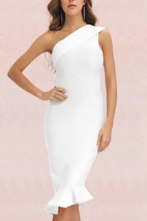 Avery Bandage Dress - Pearl White