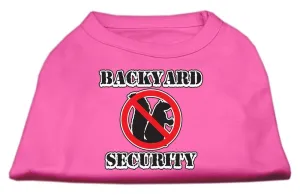 Backyard Security Screen Print Shirts Bright Pink XS (8)