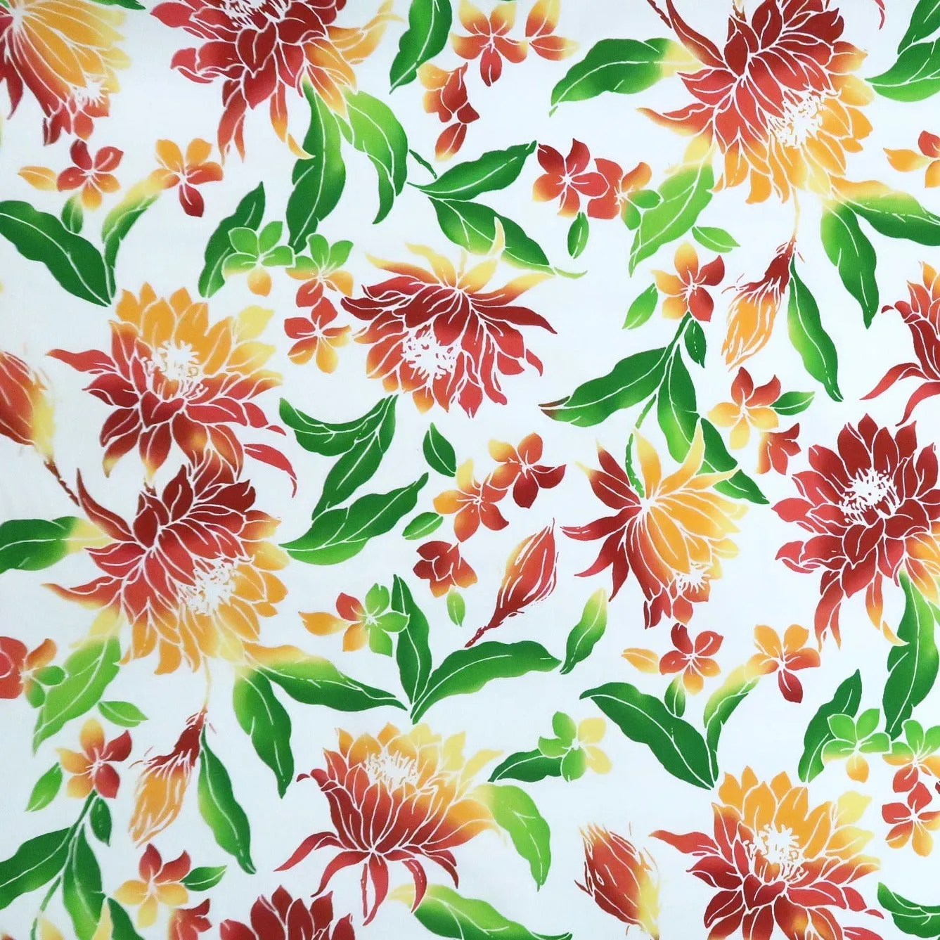 Beautiful Orange Flower Gift Wrapping Fabric, Furoshiki