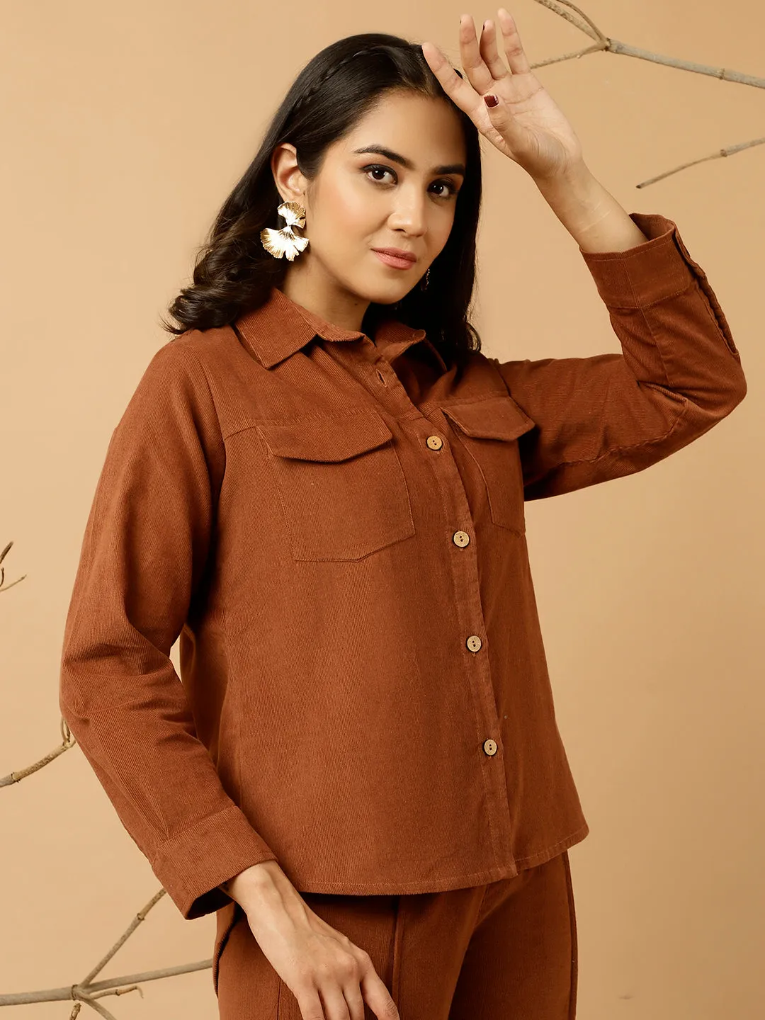 Brown Corduroy Shirt