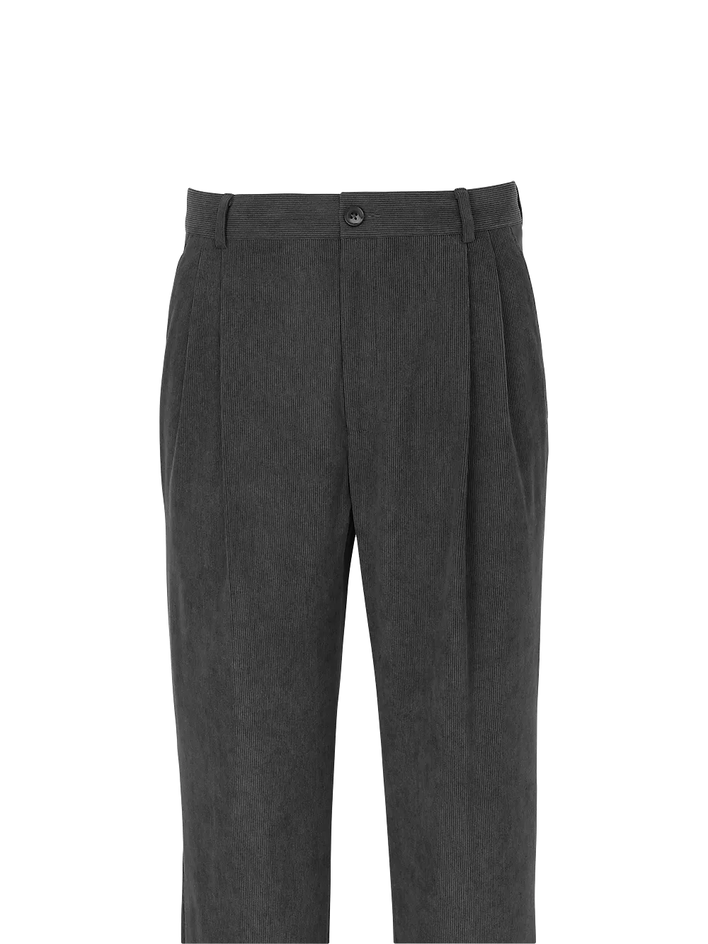 Corduroy Pleated Pants - Winter White