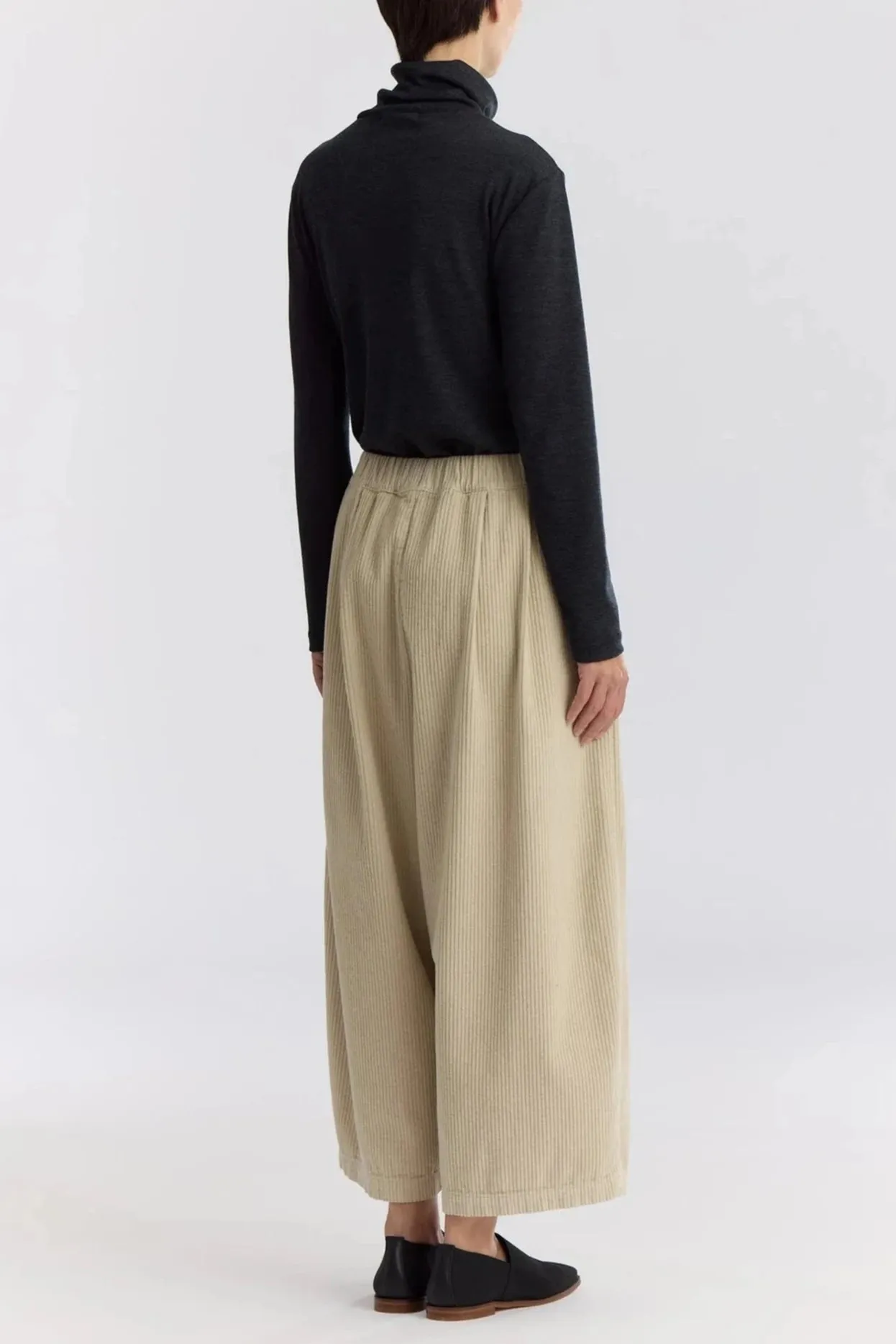 Corduroy Wide Pants, Ivory