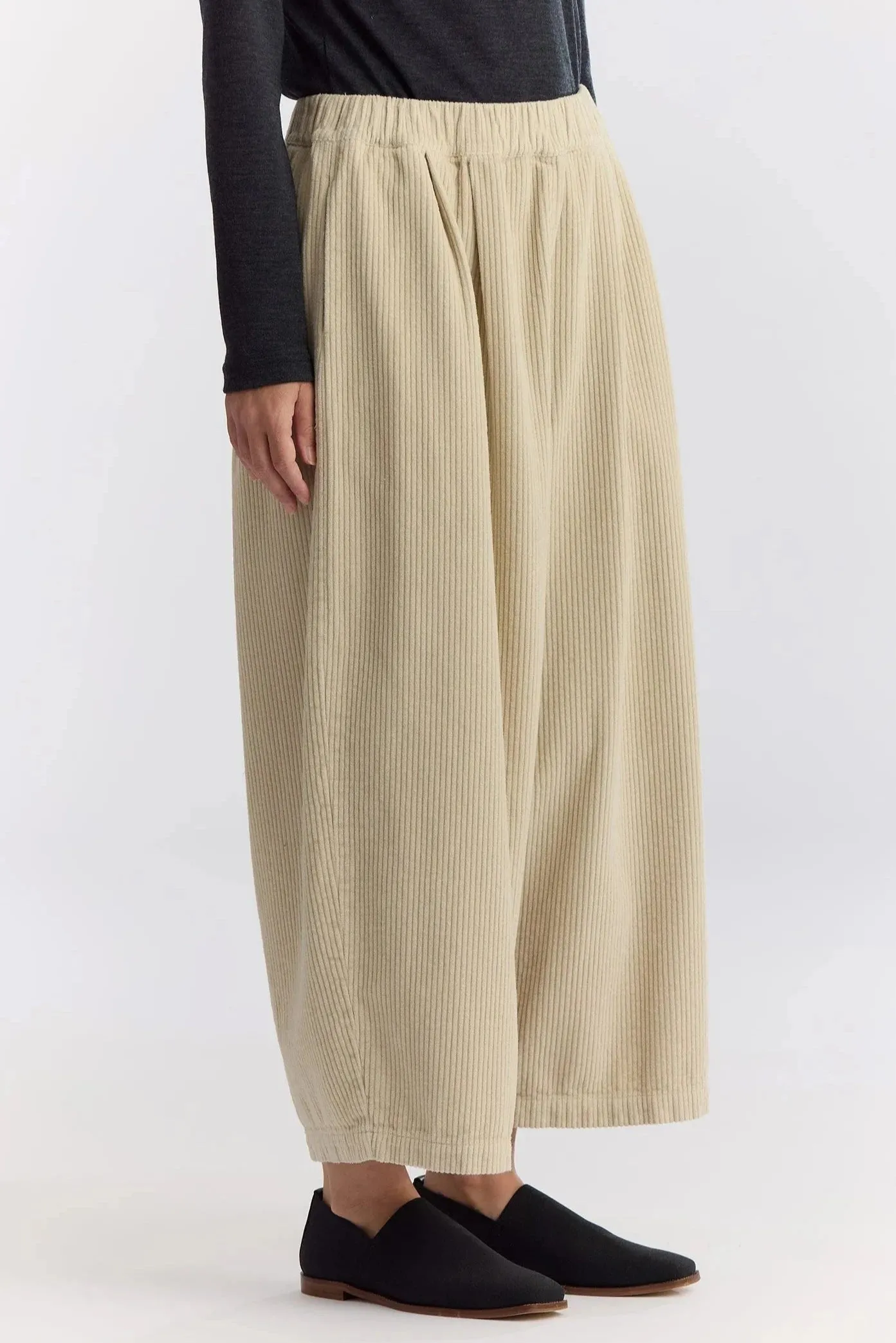 Corduroy Wide Pants, Ivory