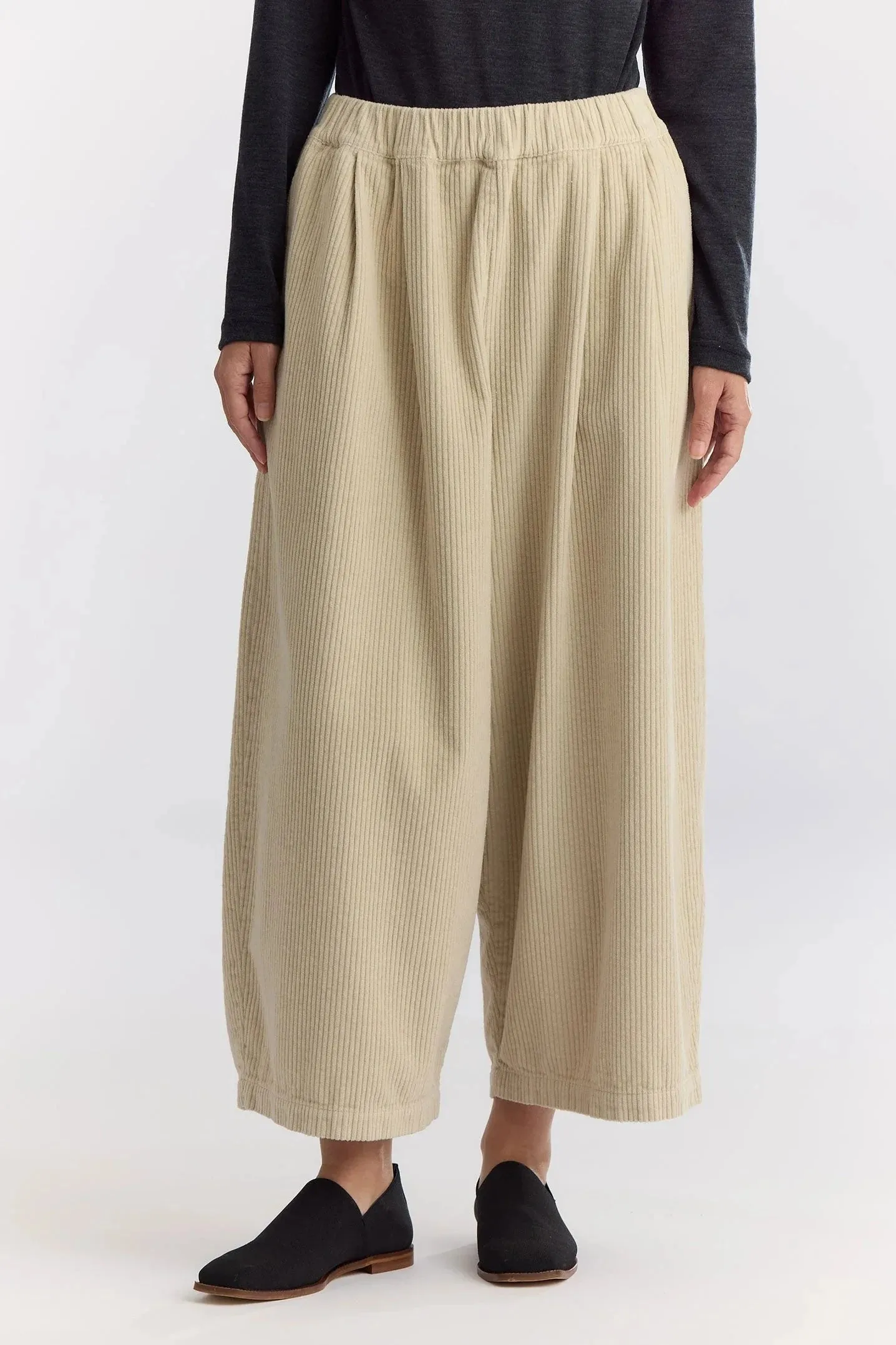 Corduroy Wide Pants, Ivory