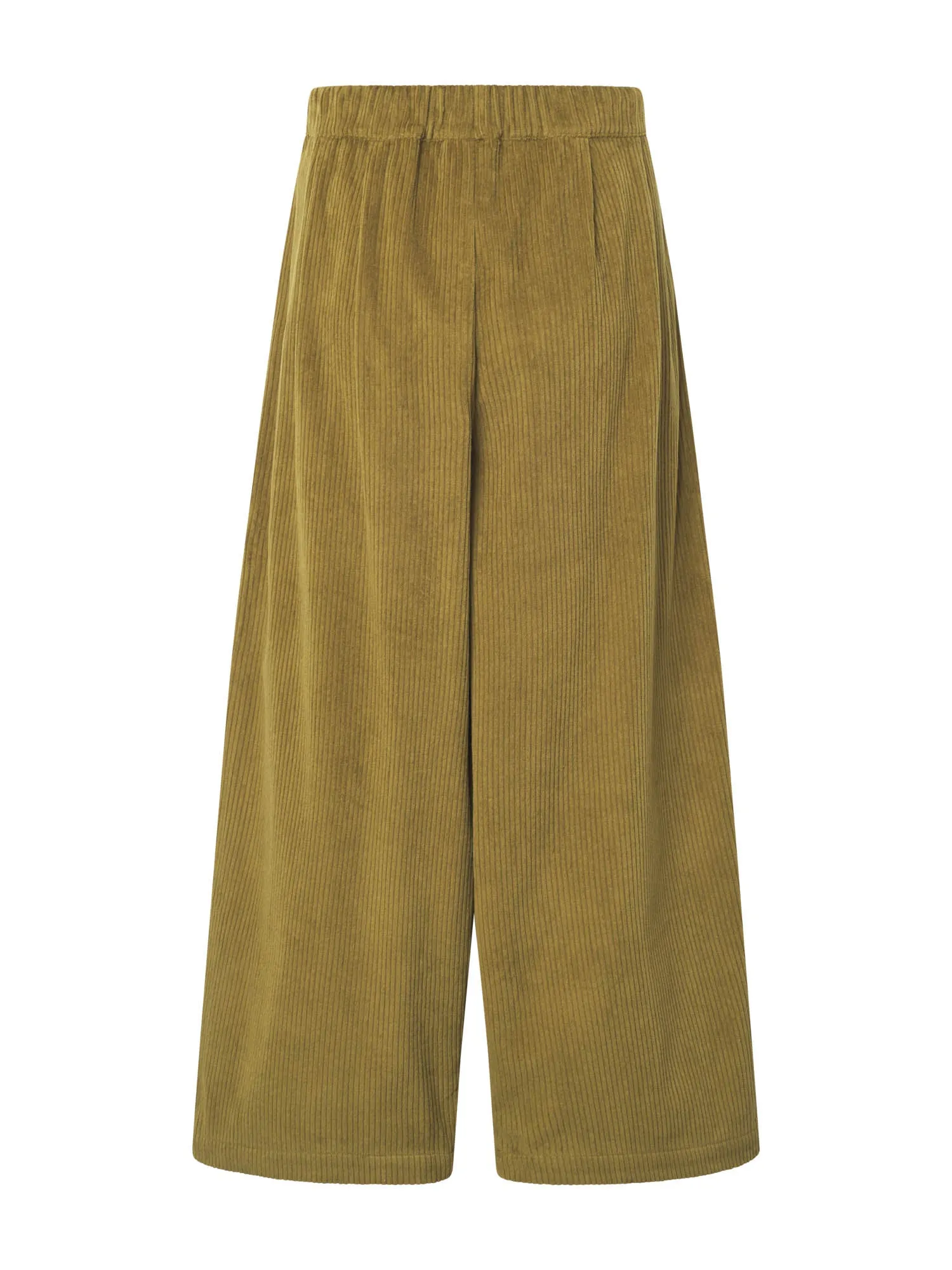 Corduroy Wide Pants - Olive