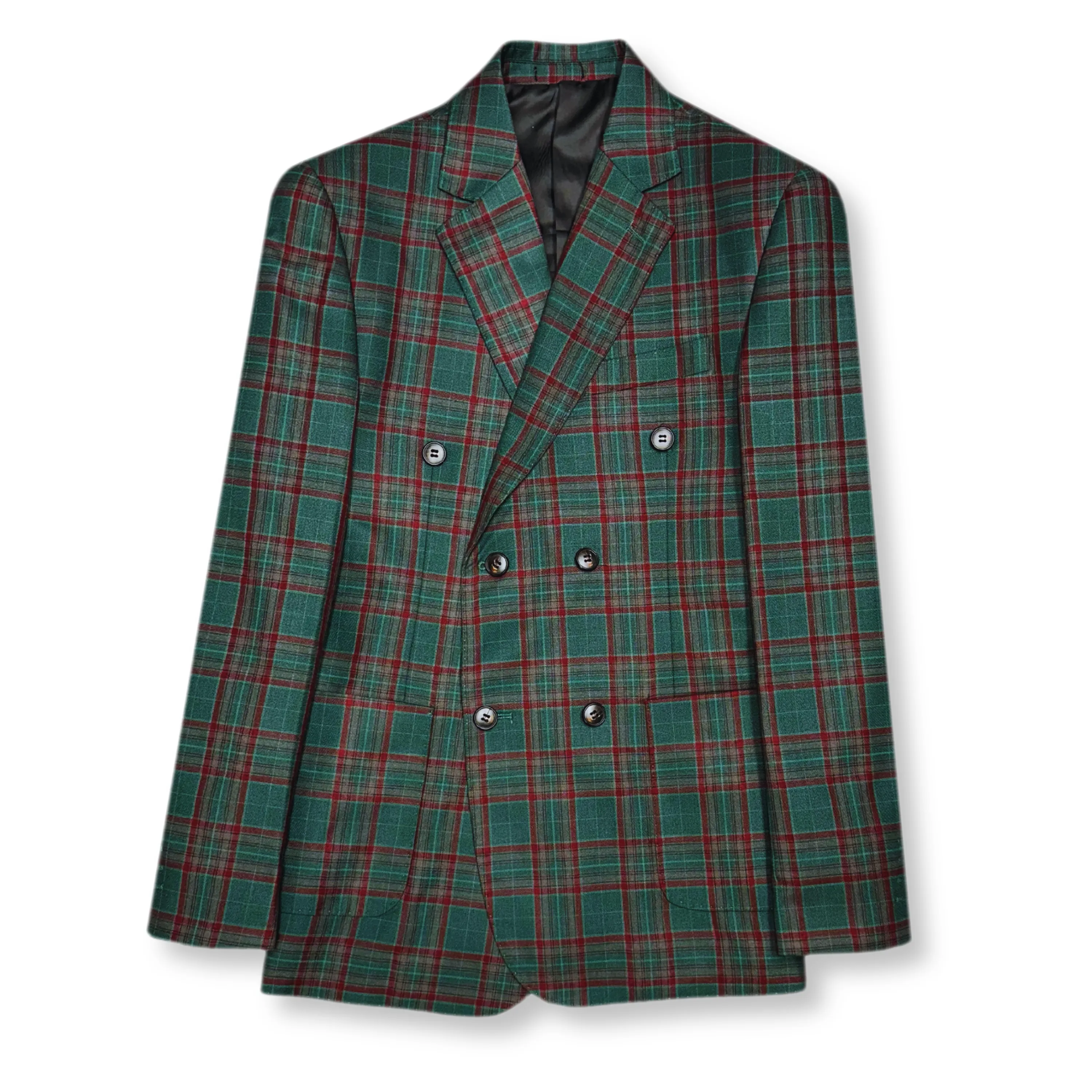 Davio Plaid Double Breasted Suit