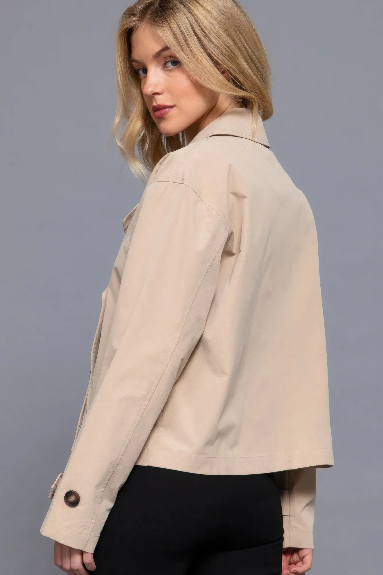 Double Breasted Short Trench Jacket – Lightweight, Stylish & Formal | Fashion M&J