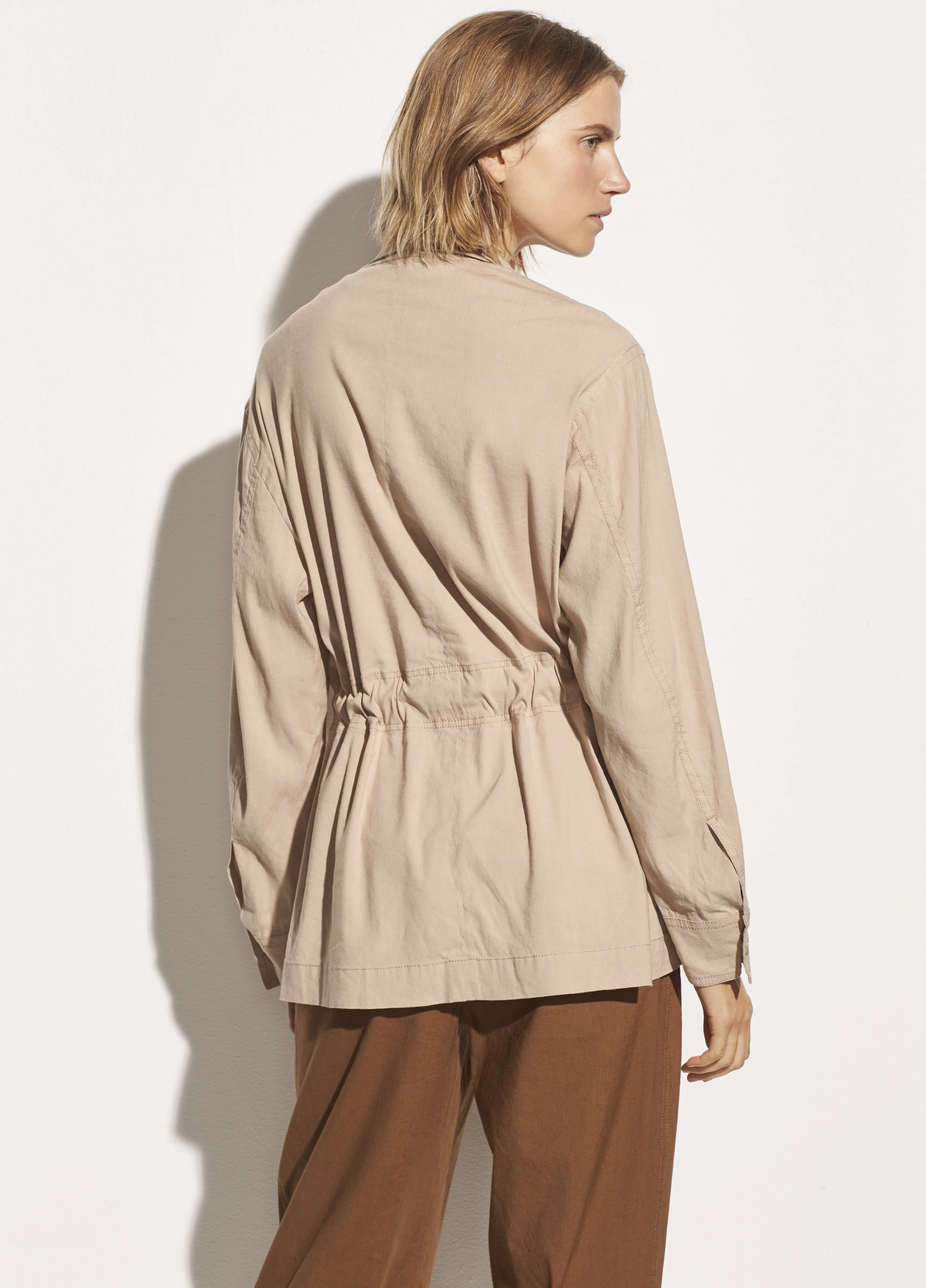 Drapey Linen Jacket in Oat