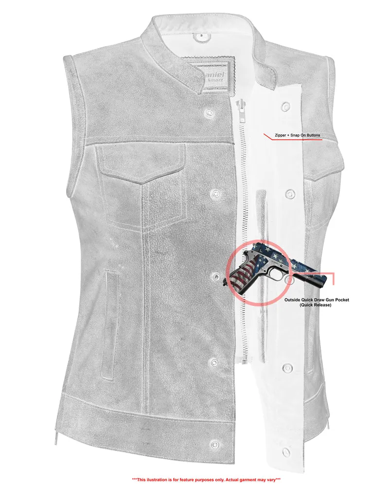 DS229 Women's Premium Single Back Panel Concealment Vest - GRAY