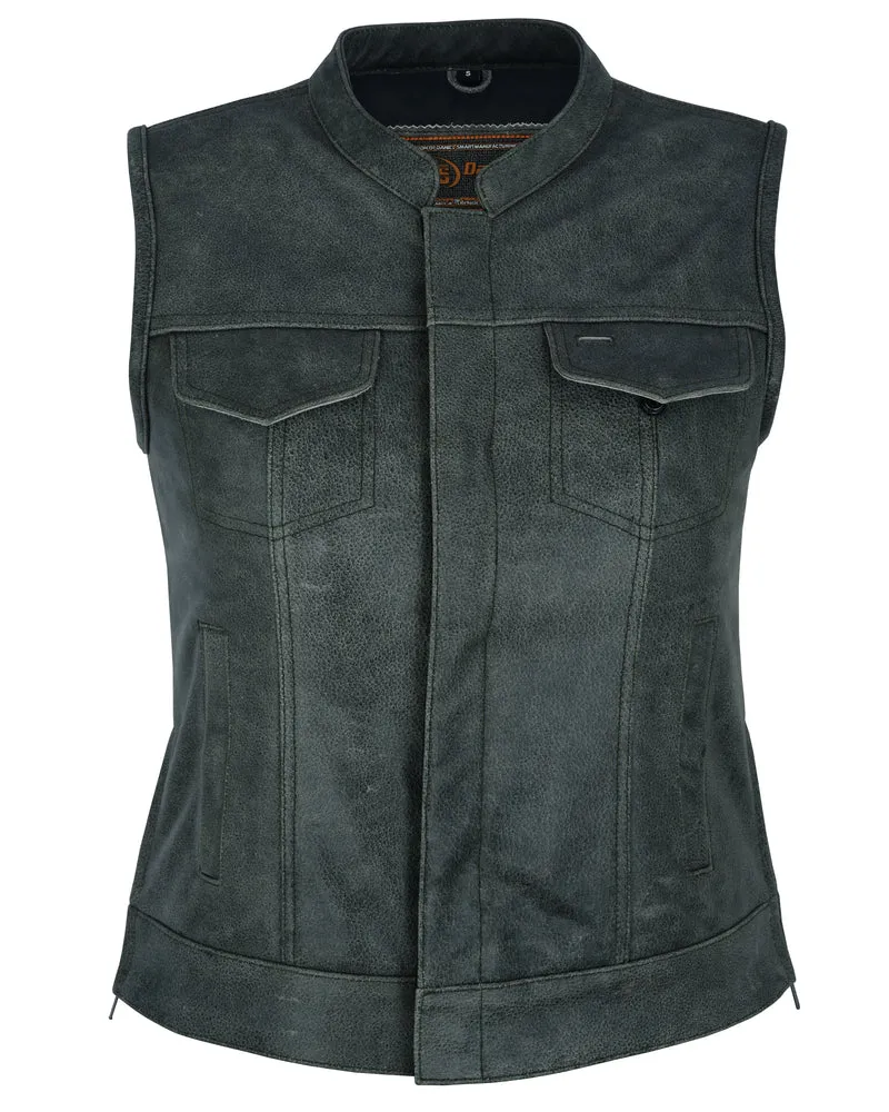 DS229 Women's Premium Single Back Panel Concealment Vest - GRAY