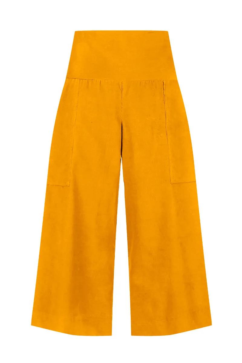 Gemma Cord 3/4 Pants Plain