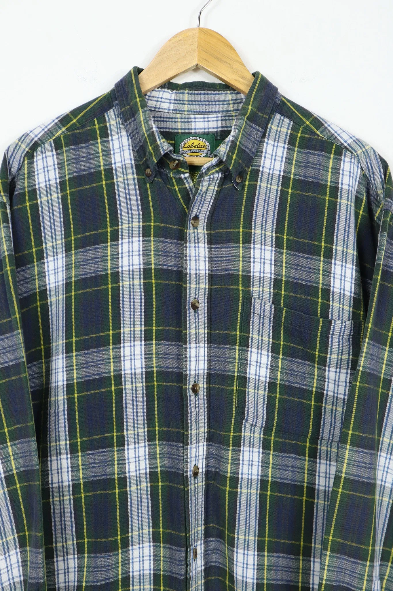 Green Plaid Button-Down Shirt