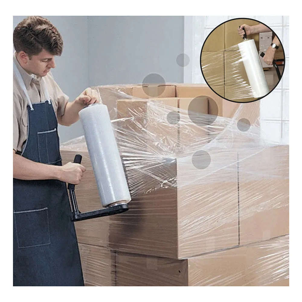 Heavy Duty Clear Plastic Shrink Wrap Cling Film Stretch Roll for Pallet Packaging