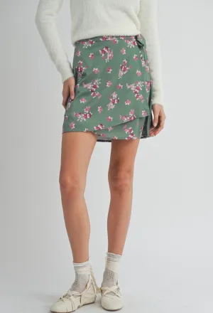 Hostess Wrap Mini Skirt