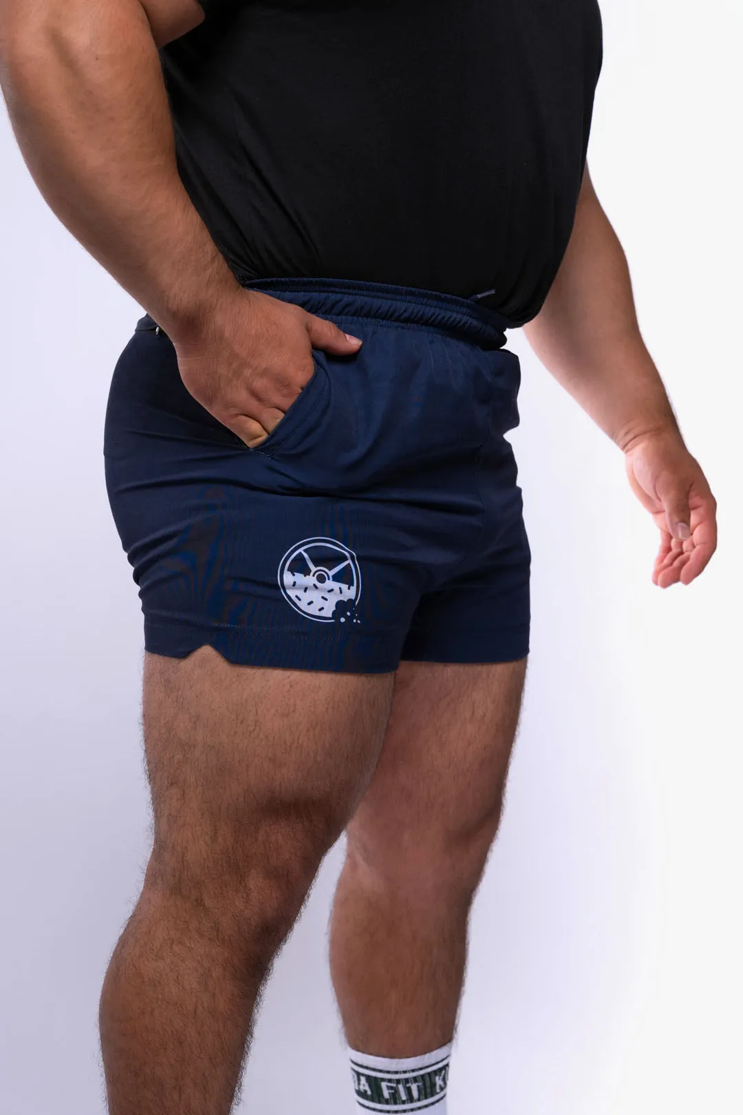 Kinda Fit Kinda Fat The Classic Premium 3.5" Training Shorts (Blue)