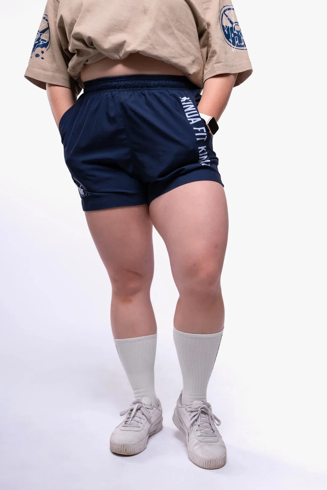 Kinda Fit Kinda Fat The Classic Premium 3.5" Training Shorts (Blue)