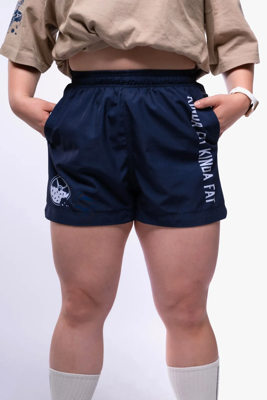 Kinda Fit Kinda Fat The Classic Premium 3.5" Training Shorts (Blue)