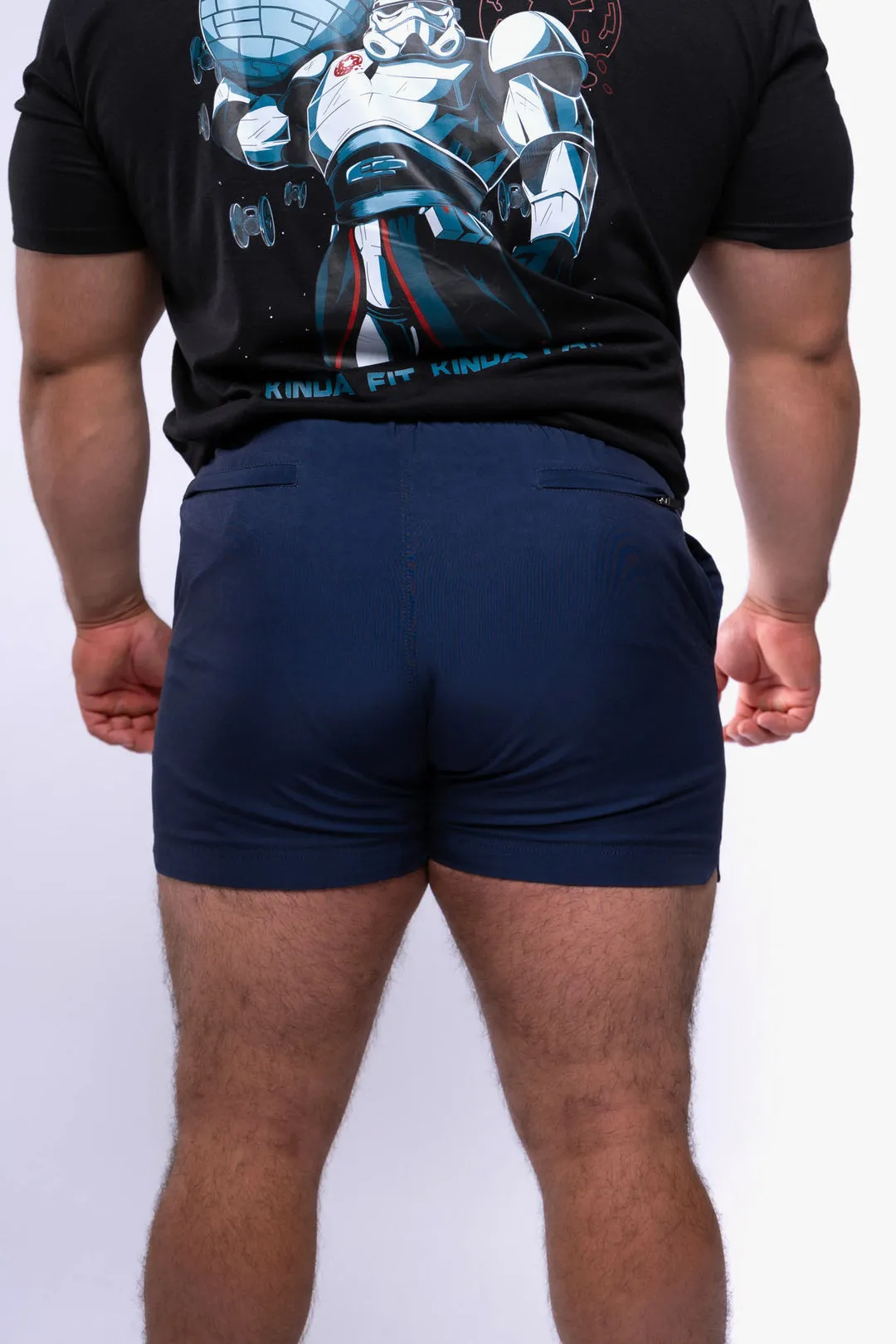 Kinda Fit Kinda Fat The Classic Premium 3.5" Training Shorts (Blue)