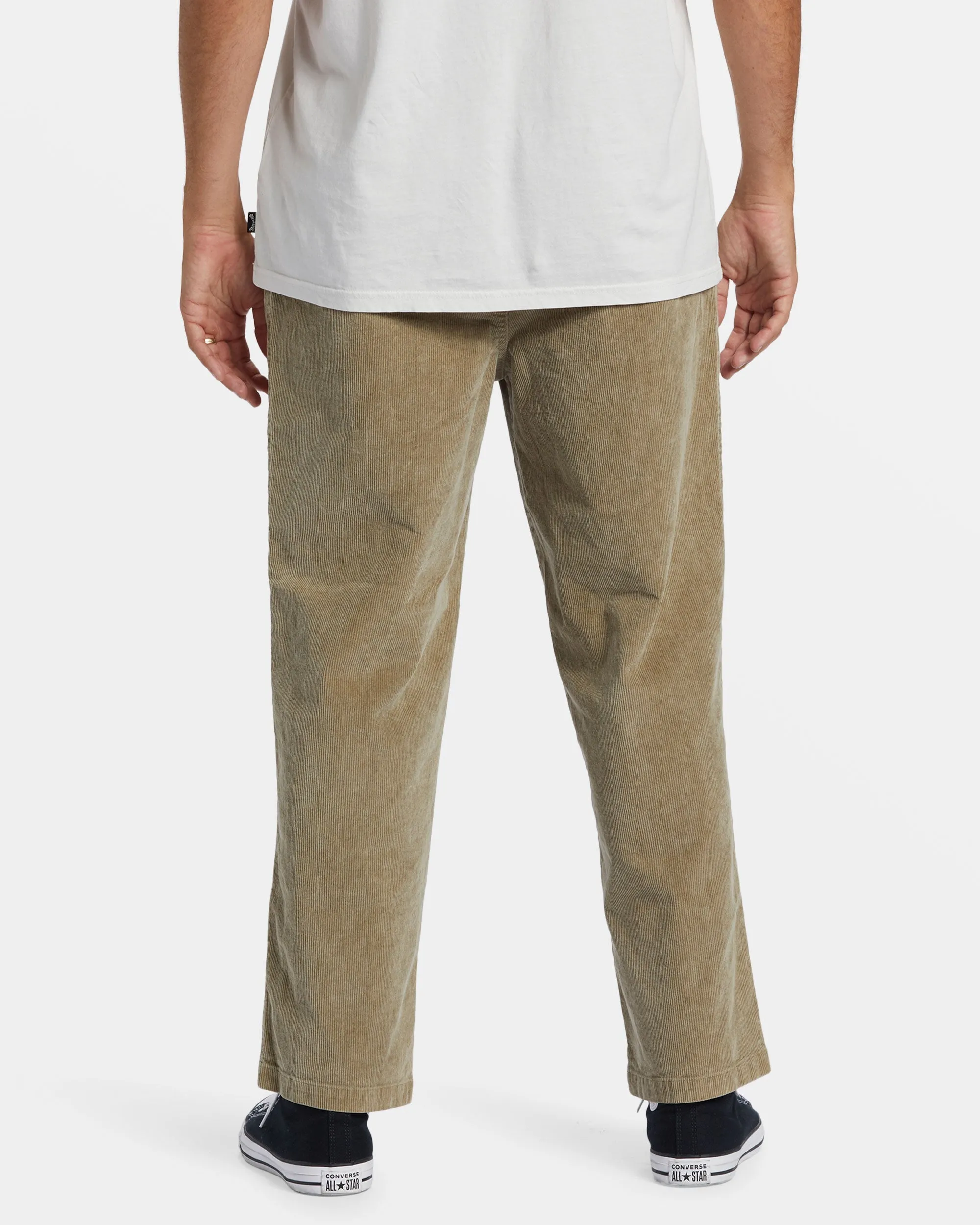 Larry Elastic Waist Corduroy Pants - Dune