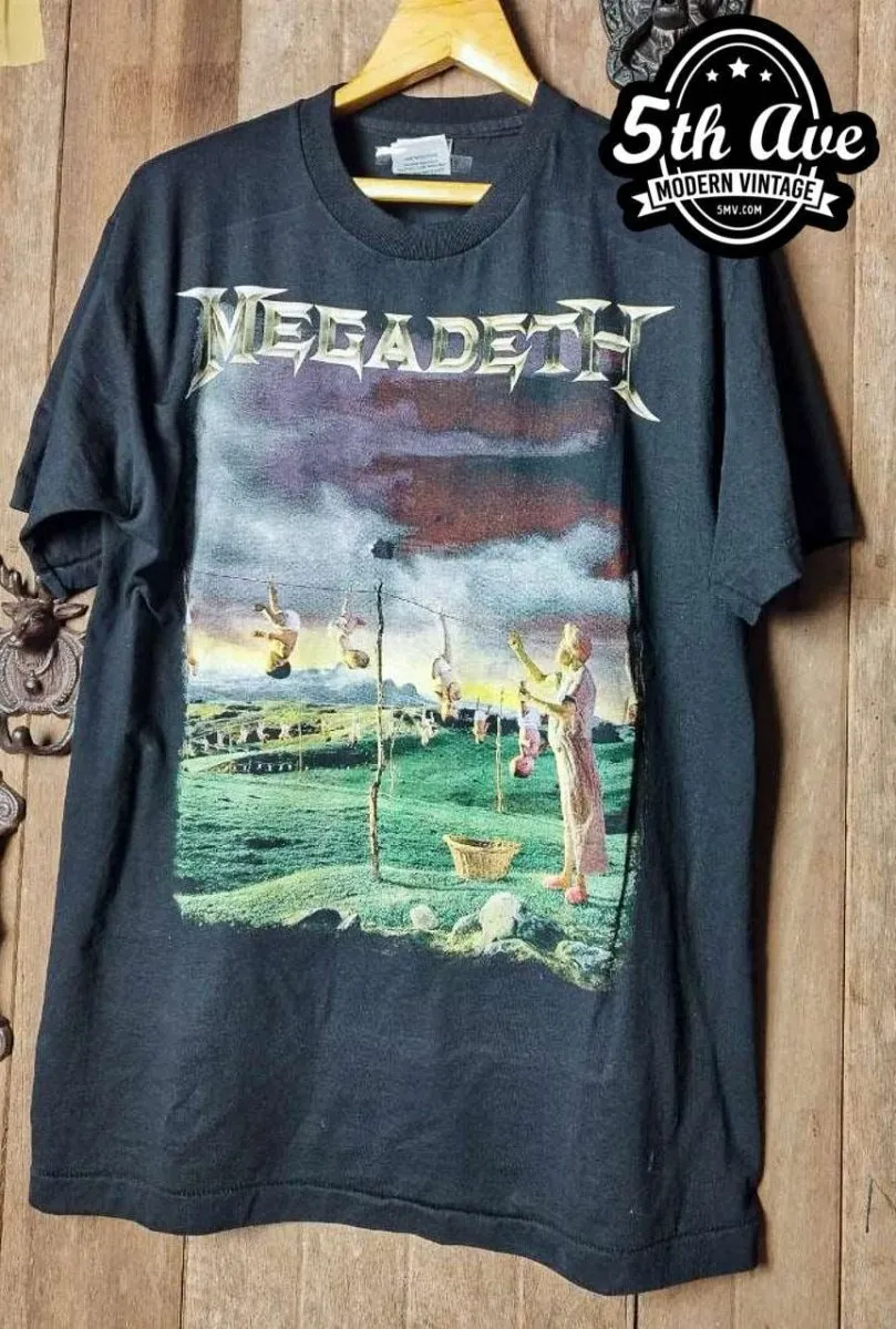 Megadeth Youthanasia Tour 1995 - New Vintage Band T shirt