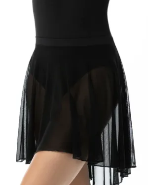 Midi Length Hi-Lo Mesh Skirt 1016C