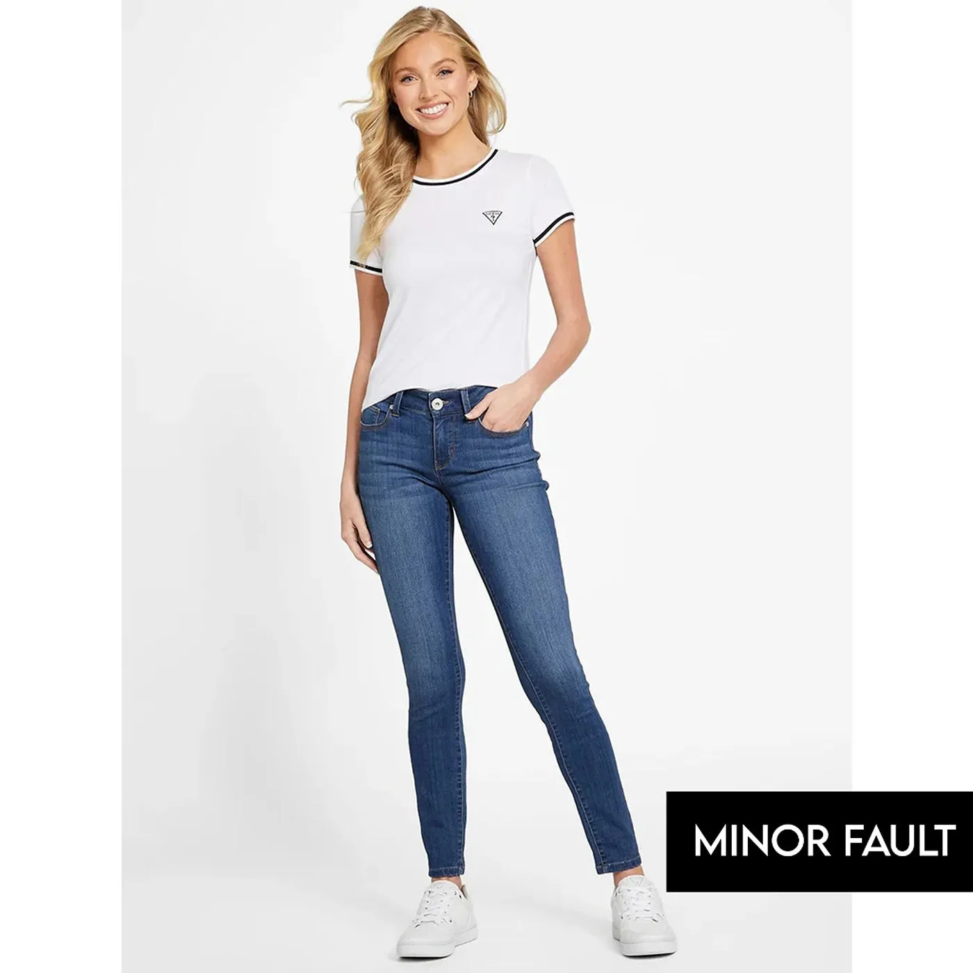 (Minor Fault) Blue Mid Rise Skinny Jeans