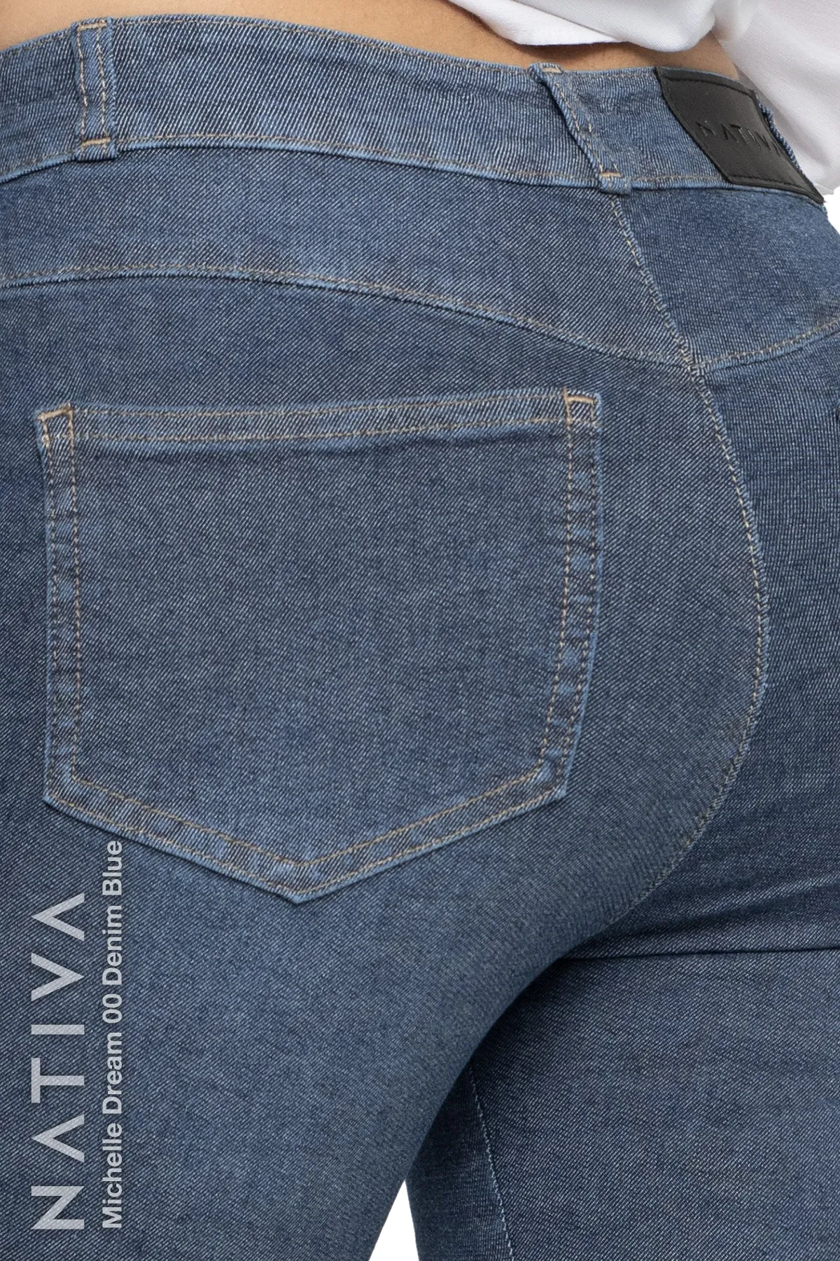 NATIVA, STRETCH JEANS. MICHELLE DREAM 00 DENIM BLUE,  High Shaping Capacity, Ultra Comfy, 24-Hour Wear, Hi-Rise Super Skinny Jeans