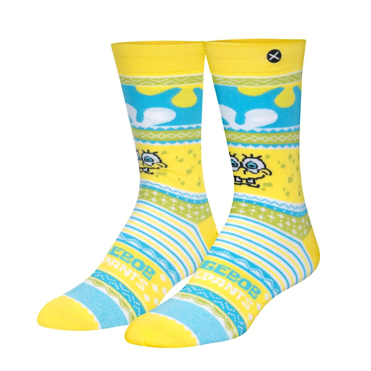 Odd Sox Men's Crew Socks - Spongebob Sweater (Spongebob Squarepants)