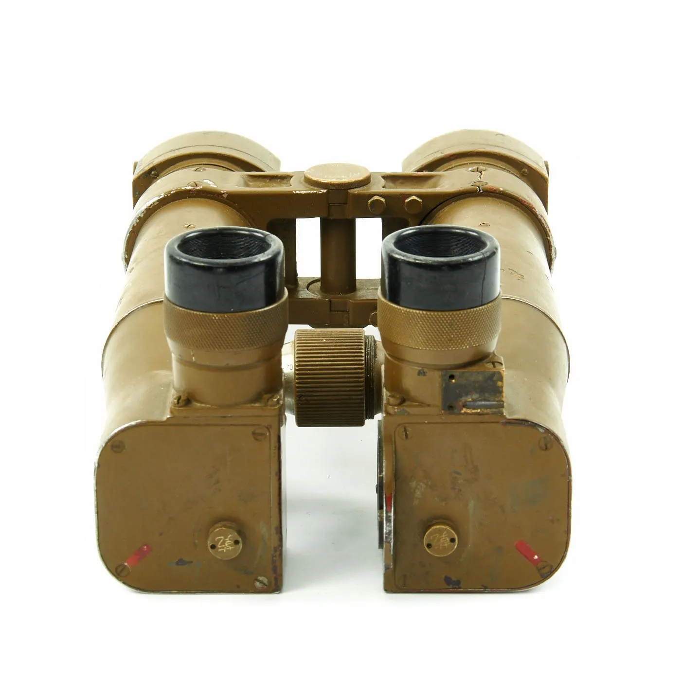 Original Japanese WWII Damaged 8x62 Trench Periscope Binoculars with Matched Transport Case - Dated 1940