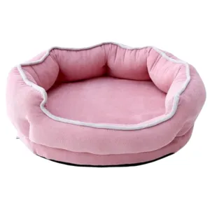 PetAffairs Soft Sponge Removable Corduroy Round Pet Bed