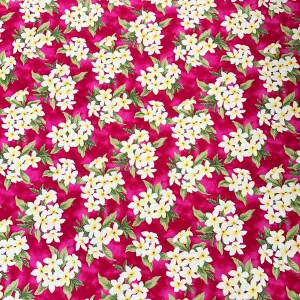 Plumeria print on red background Gift Wrapping Cloth, Furoshiki - Red