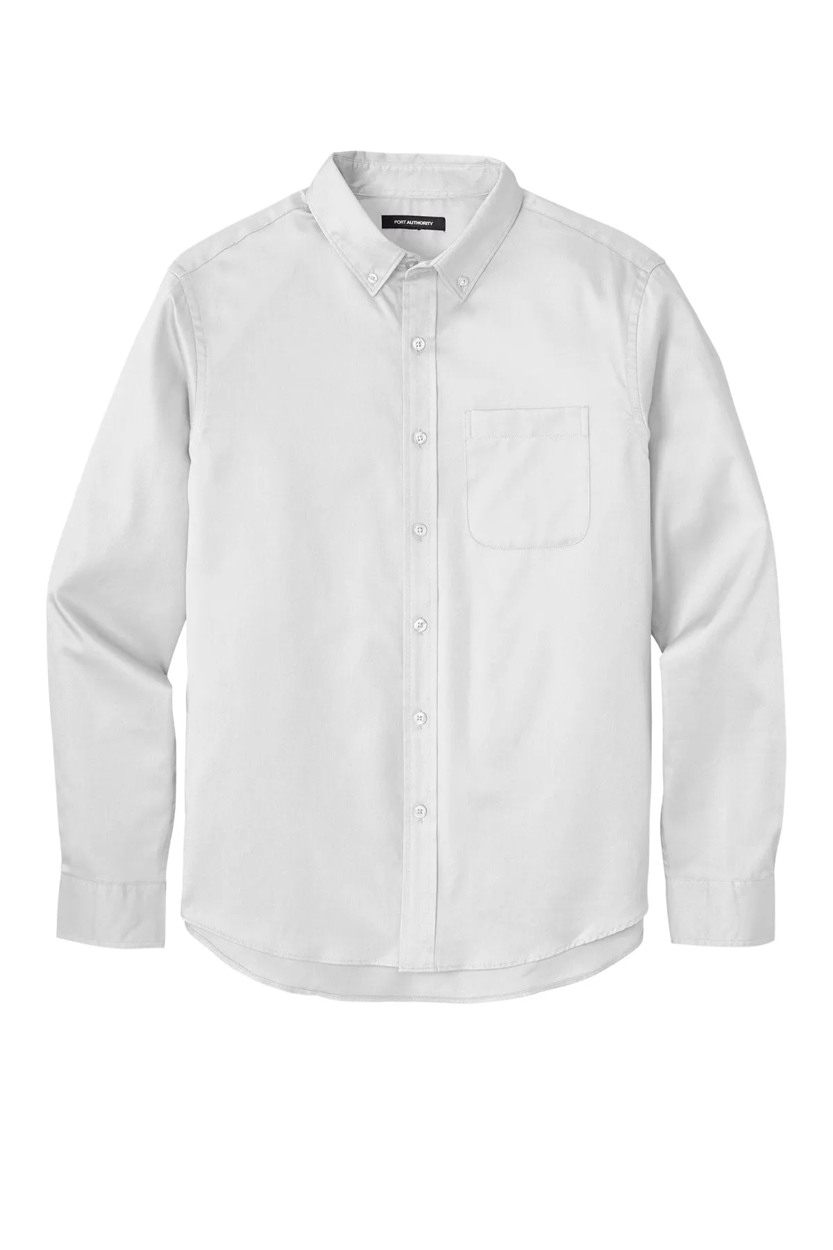 Port Authority® Long Sleeve SuperPro React™ Twill Shirt - White