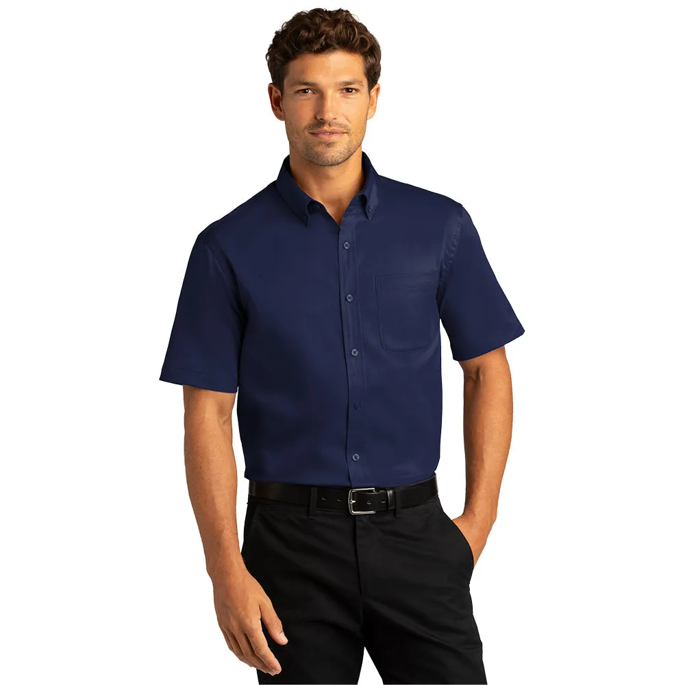 Port Authority® Short Sleeve SuperPro React™ Twill Shirt - True Navy