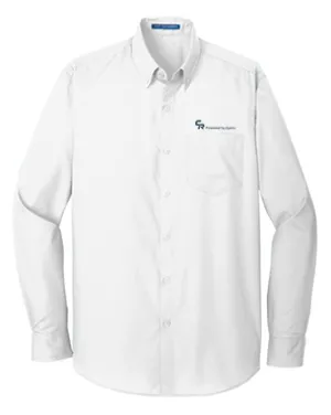 Port Authority Tall Carefree Poplin Shirt, White [CR Powered by Epiroc]