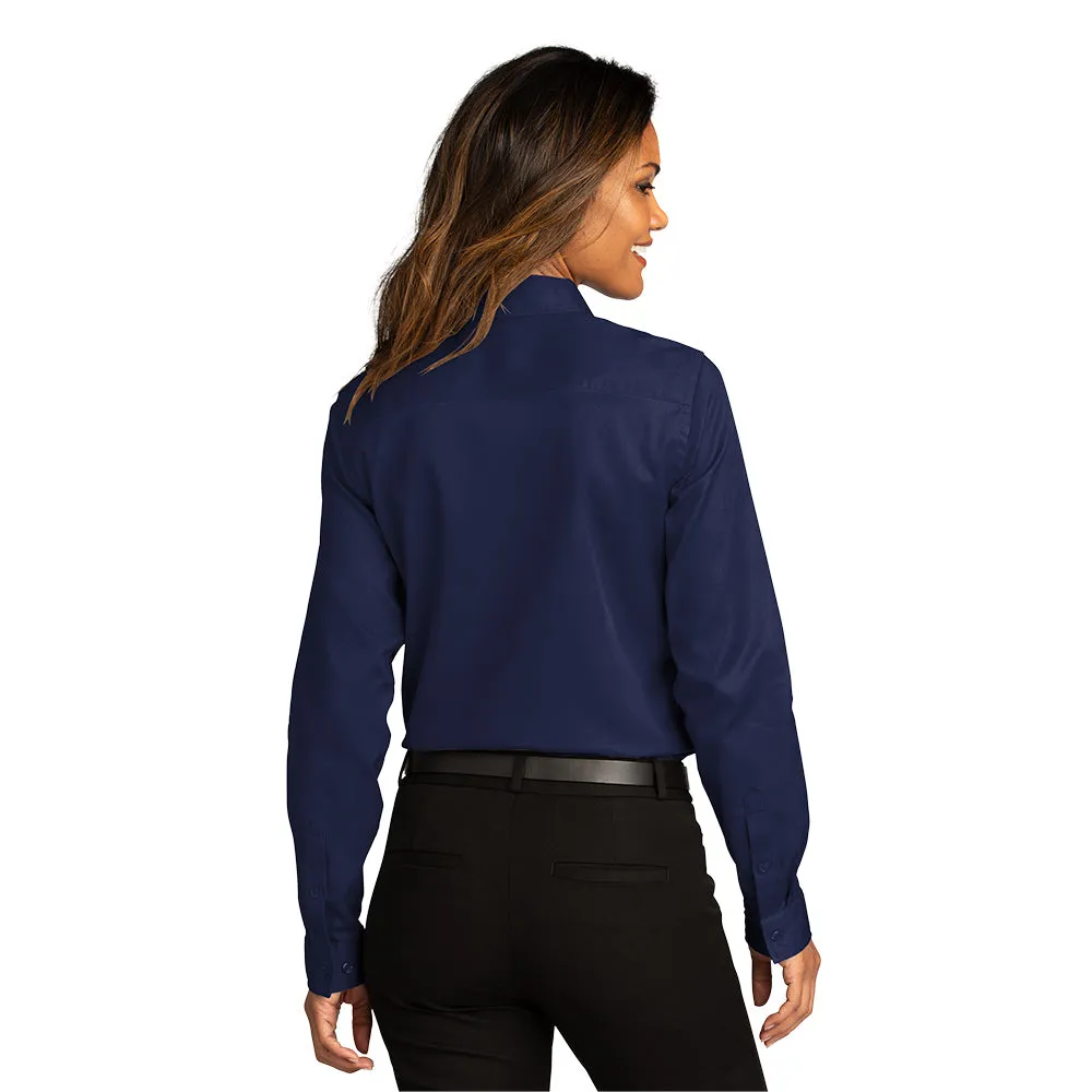 Port Authority® Women's Long Sleeve SuperPro React ™ Twill Shirt - True Navy