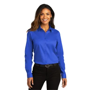 Port Authority® Women's Long Sleeve SuperPro React ™ Twill Shirt - True Royal