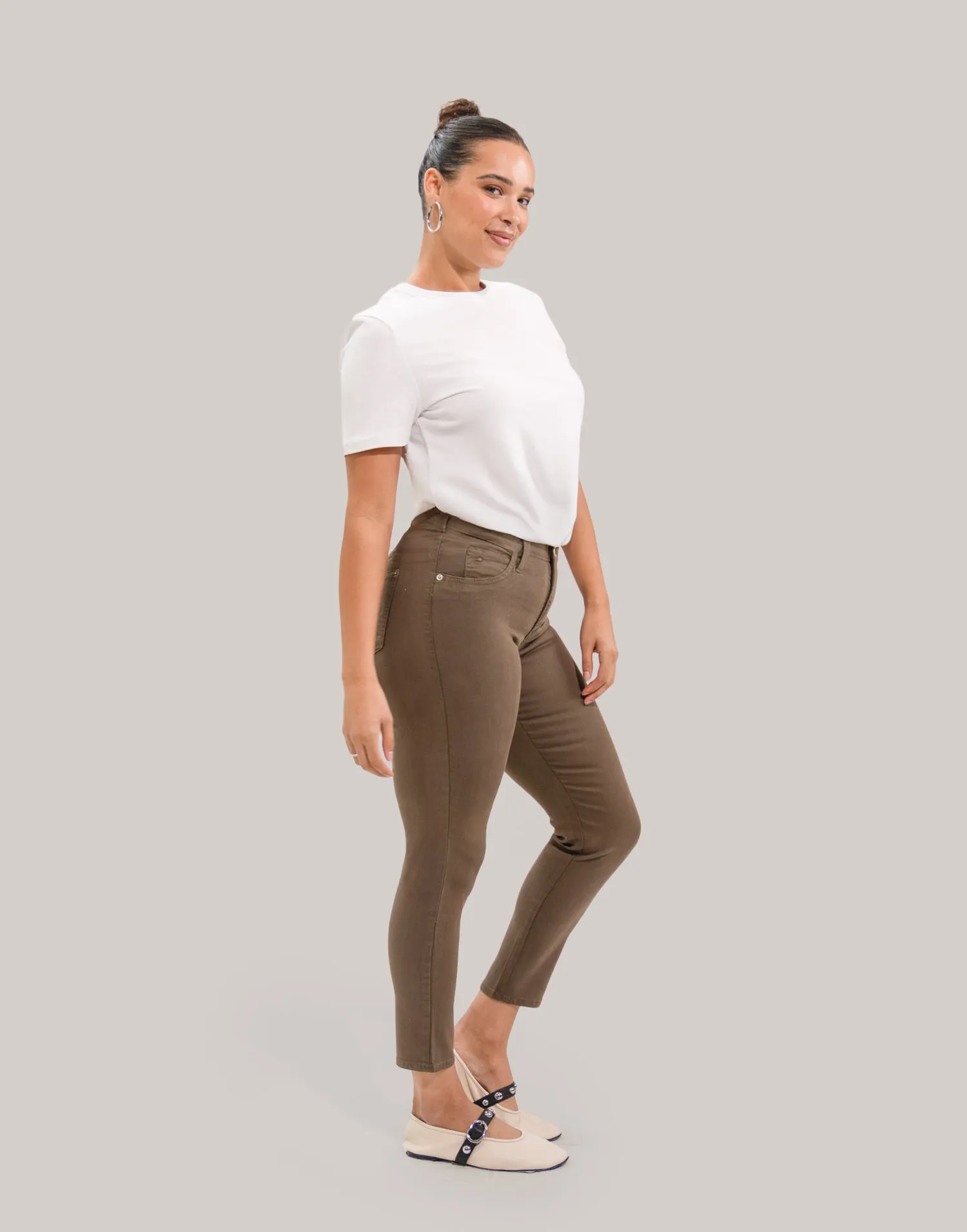 RACHEL SKINNY JEANS / SAFARI