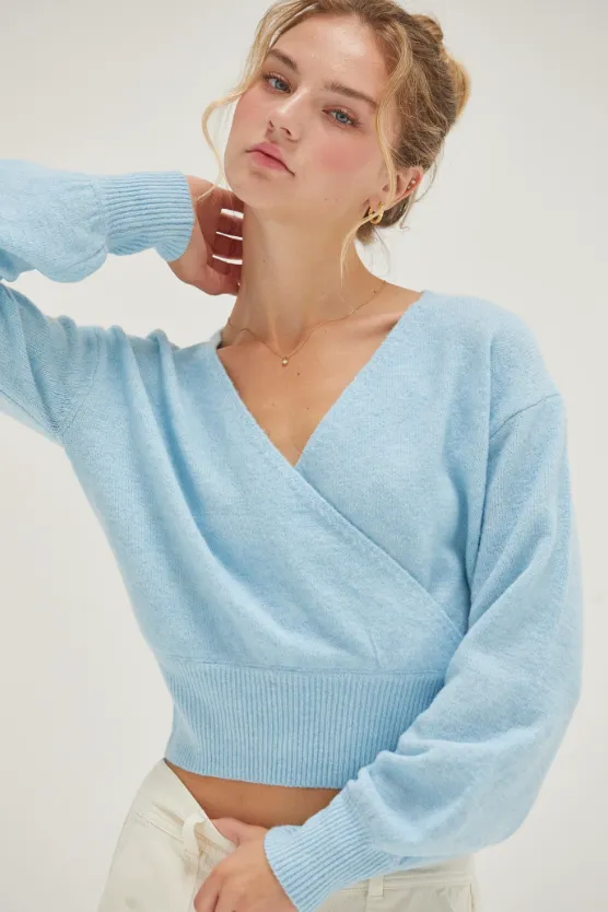 Reyna Surplice V Neck Sweater