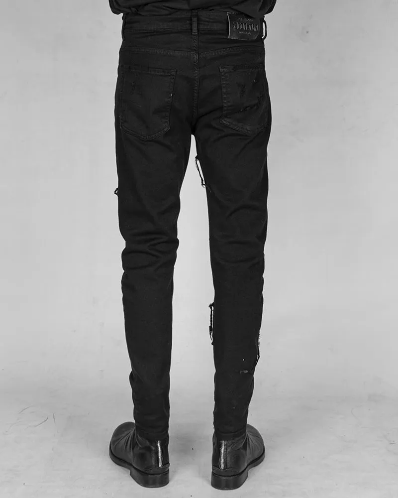 Skinny breakage jeans black