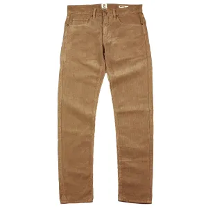 The "Pen" Slim Khaki Stretch Pinwale Cord Pant by Hiroshi Kato