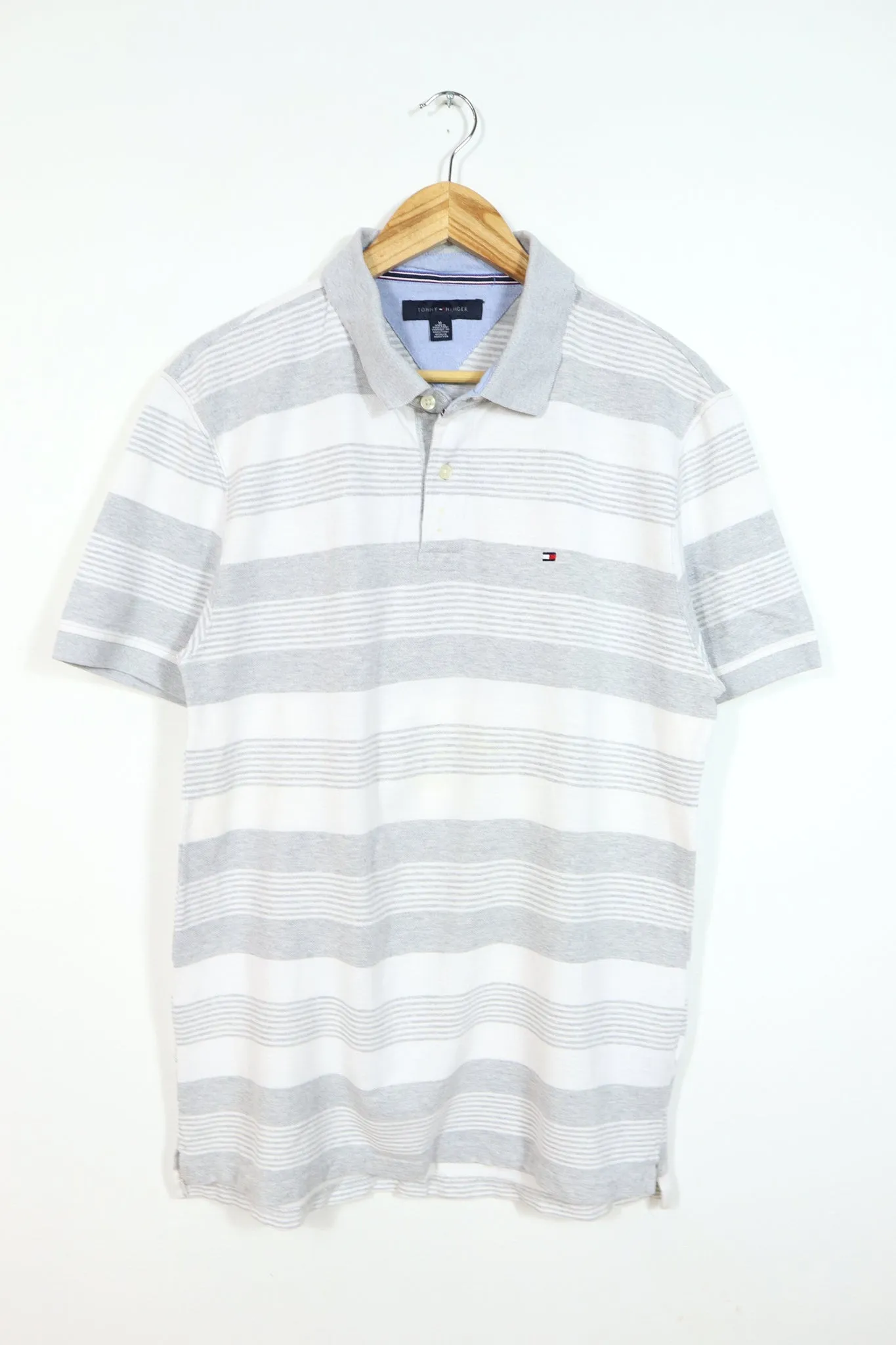 Tommy Hilfiger White Striped Polo