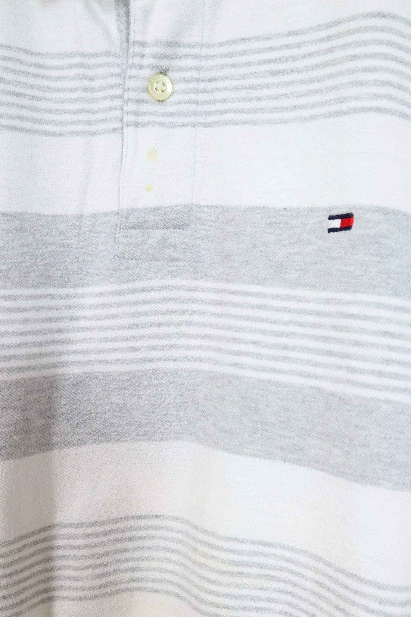 Tommy Hilfiger White Striped Polo