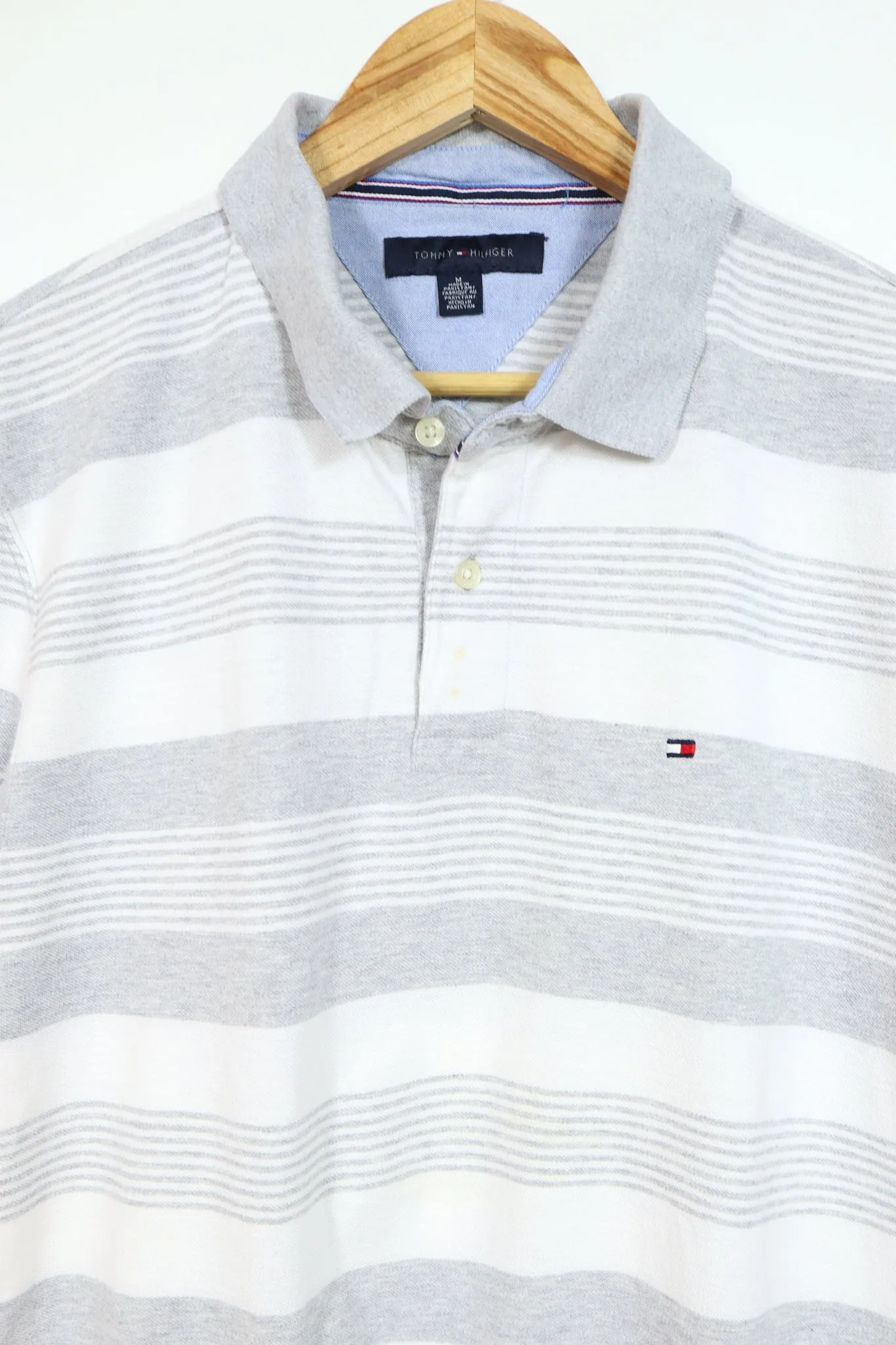 Tommy Hilfiger White Striped Polo