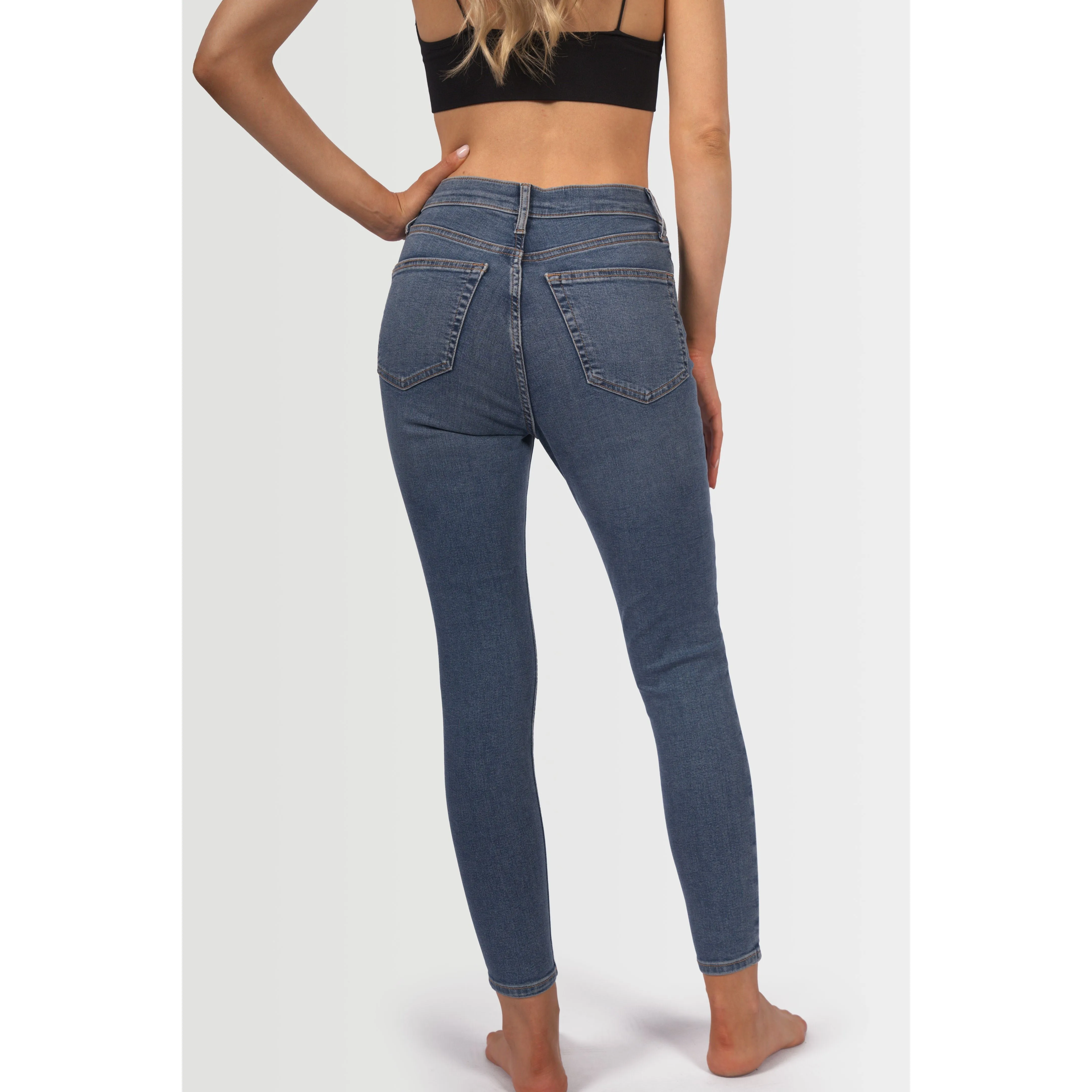 Topshop Women's Jamie Skinny Jeans - Mid Denim