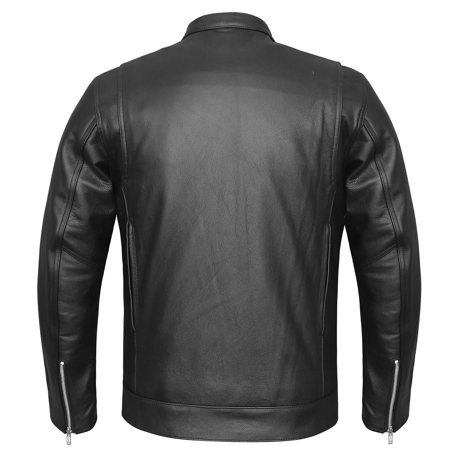 Vance Leathers' Men's Top Performer Motorcycle Leather Jacket with double conceal carry pockets