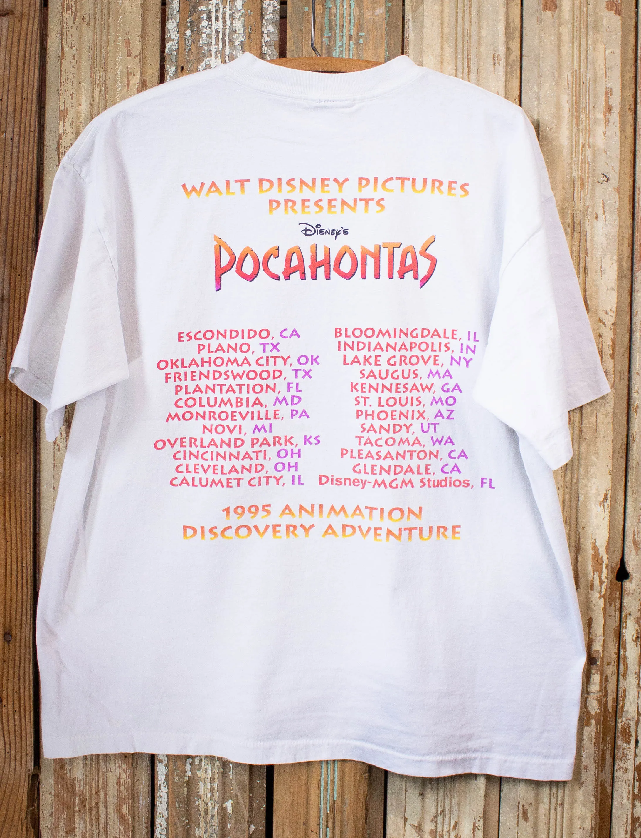 Vintage Disney Pocahontas Adventure Graphic T-Shirt 1995 M