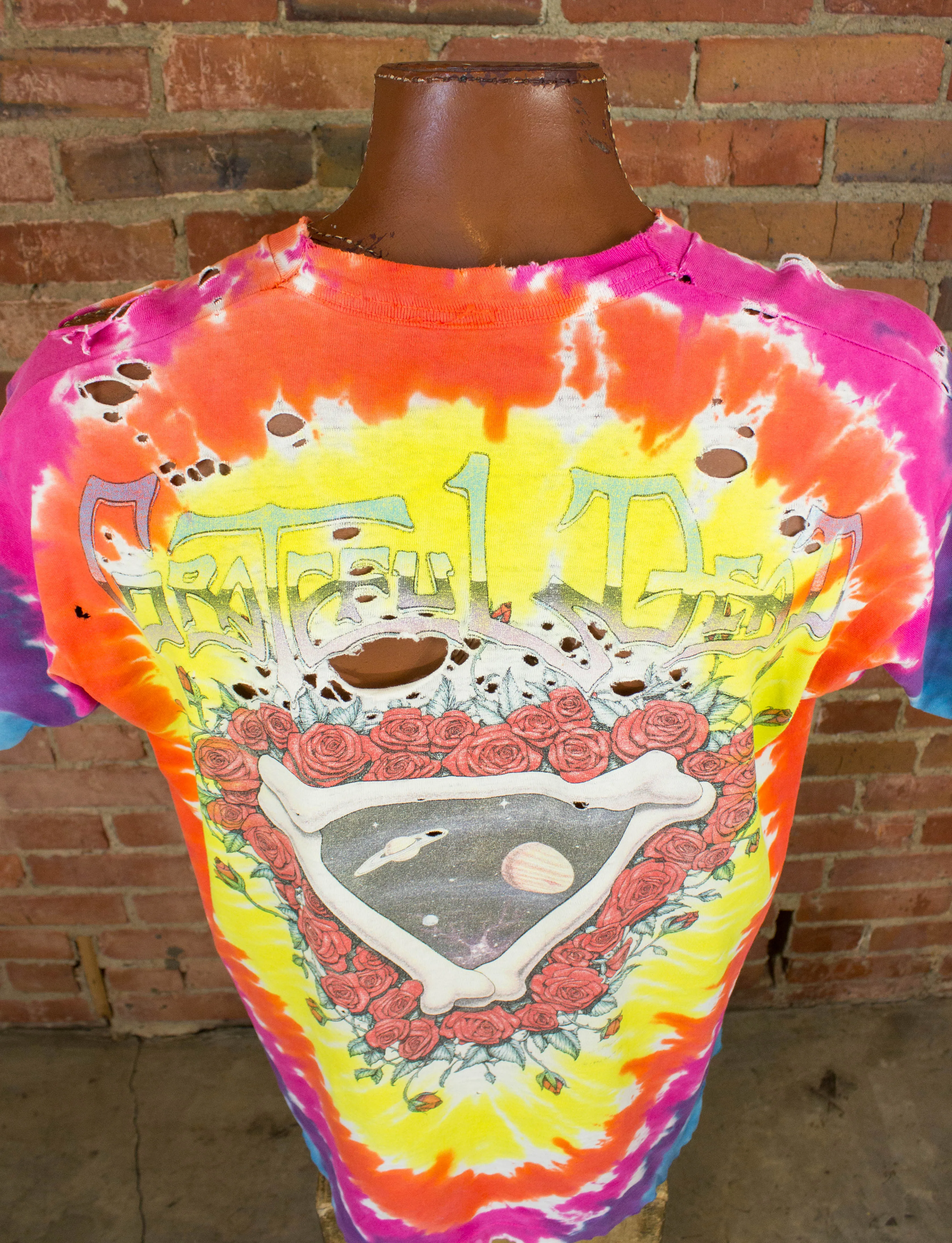 Vintage Grateful Dead Concert T Shirt 1992 Space Your Face Distressed Tie Dye XL